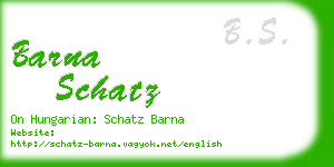 barna schatz business card